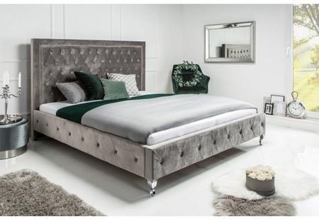 łóżko extravagancia 160x200 cm srebrnoszare 39428