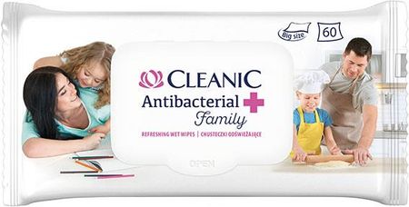 Harper Hygienics Cleanic Antibacterial Chusteczki Odświeżające 60szt