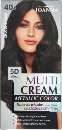 Joanna Multi Cream Color metallic Farba do włosów 40.5 Chłodny brąz