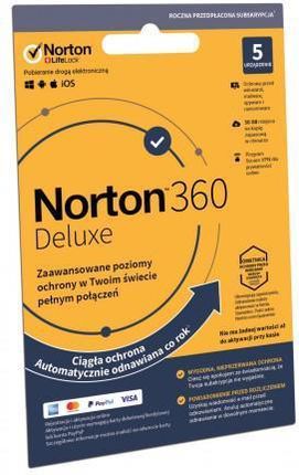 Symantec Norton 360 Deluxe 2019 5 Urządzeń 1Rok