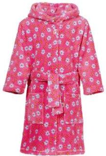 Playshoes Kwiaty płaszcza kąpielowego z runa leśnego pink - różowy/pink - Gr.Moda (6 - 24 miesięcy )