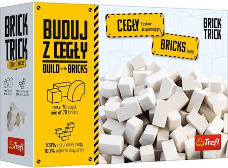 Trefl Brick Trick buduj z cegły  Refil Cegły Zamkowe Białe 70 Sztuk 61152