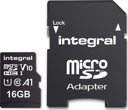 MicroSD Integral MICRO SDHC 16GB + ADAPTER (INMSDH16G-100V10) 