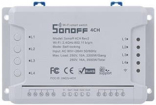 Sonoff Inteligentny Przełącznik Wifi 4Ch R2 (4-Kanałowy) Im171108005