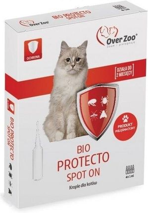Overzoo Bio Protecto Spot On Dla Kotów 4x1Ml