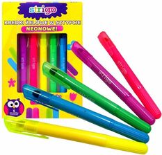 Zdjęcie Strigo Kredki Żelowe Neonowe 5 Kolorów - Śrem