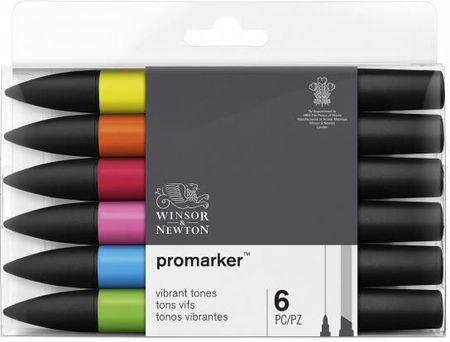 Winsor & Newton Zestaw Pisaków Promarker Vibrant Tones 6 Kolorów (0290025)