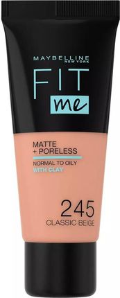 Maybelline Fit Me! Matte+Poreless matujący podkład do skóry normalnej i mieszanej odcień 245 30 ml