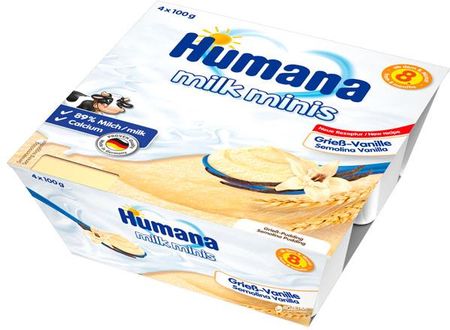 Humana Milk Minis Deserek Mleczny Kaszka Waniliowa Po 8 Miesiącu 4X100G 