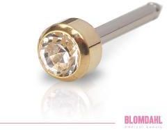Blomdahl Kolczyk do przekłuwania uszu bezel 4 mm crystal long 1 szt kolczyki