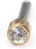 Blomdahl Kolczyk do przekłuwania uszu mini bezel 3mm crystal złoty tytan medyczny 1szt kolczyki