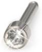 Blomdahl Kolczyk do przekłuwania uszu naturalny tytan medyczny mini bezel 3 mm Crystal 1szt kolczyki