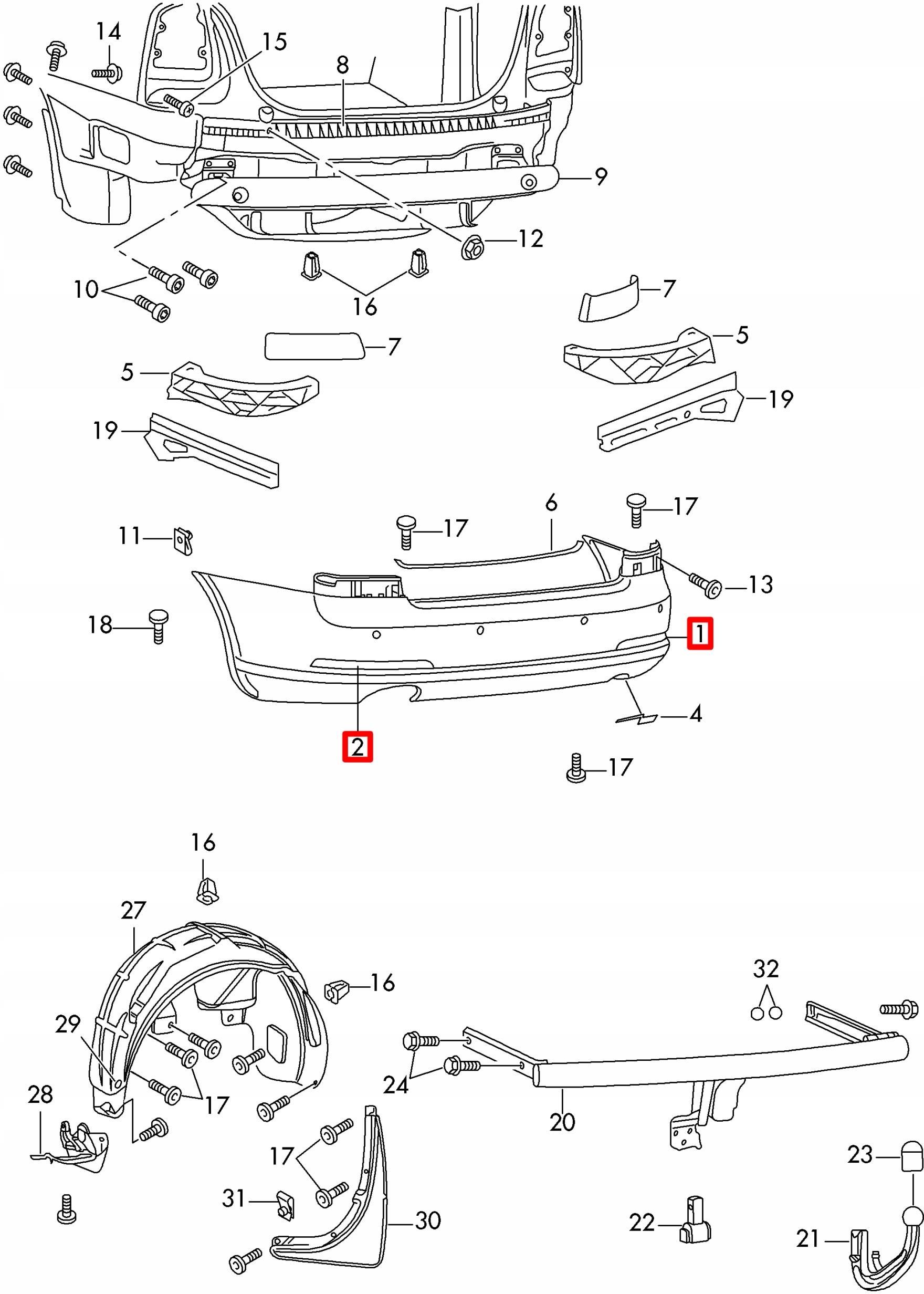 OE VAG ODBLASK ZDERZAKA TYŁ SKODA OCTAVIA II 09- 1Z0945105A - Opinie i ...