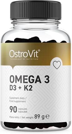 OstroVit Omega 3 D3+K2 90kaps.