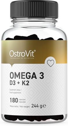 OstroVit Omega 3 D3+K2 180kaps.