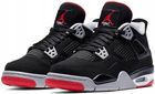 Nike Air Jordan 4 Retro 408452060 białe z nubuku, siateczkowe panele, Air-Sole