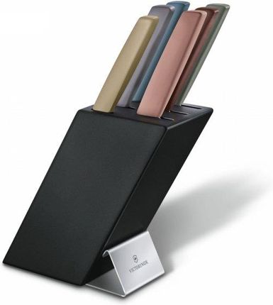 Victorinox Blok czarny na noże Swiss Modern, 6 elementów miks kolorów 6.7186.66