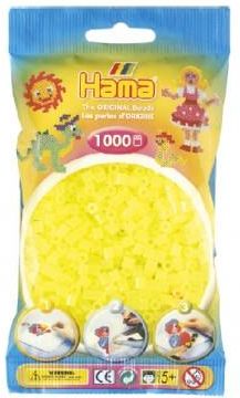 Hama Koraliki Saszetka 1000Szt Neonowy Żółty 207 34