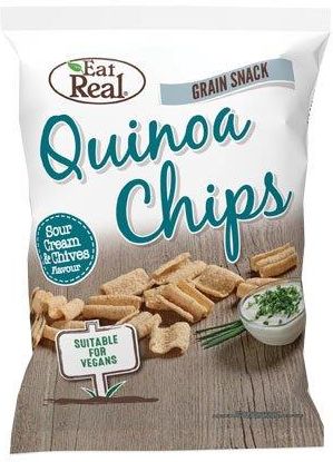 Eat Real Chipsy Z Mąki Quinoa O Smaku Kwaśnej Śmietany I Szczypiorku 30g