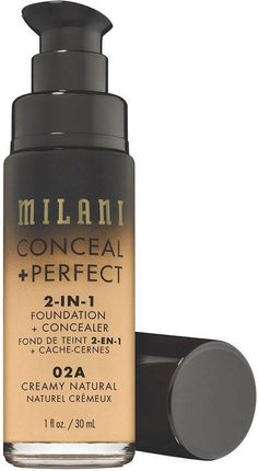 Milani Conceal Perfect 2-In-1 Foundation + Concealer Wodoodporny Podkład Z Korektorem W Kremie 02A-Creamynatural