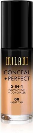 Milani Conceal Perfect 2-In-1 Foundation + Concealer Wodoodporny Podkład Z Korektorem W Kremie 08-Lighttan