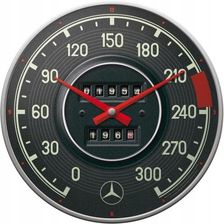 Zegar Mercedes-benz metal + szkło ścienny prezent - Gadżety i akcesoria do sportów motorowych