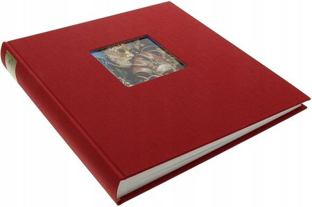 Album na zdjęcia czerwony wklejane 60 ston białych