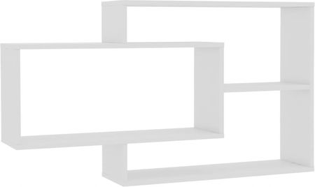 Półki ścienne, wysoki połysk białe, 104x24x60 cm,
