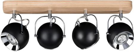 Ball Wood Lampa Sufitowa Incl. 4xLED GU10 5 W Dąb Olejowany/Czarny 5133474L