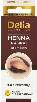 Delia Cosmetics Henna Do Brwi W Kremie Ciemny Brąz 3.0 15ml