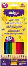 Zdjęcie Strigo Kredki Ołówkowe Trójkątne 12 Kolorów - Bodzentyn