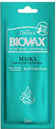 Biovax Włosy słabe i wypadające maseczka 20 ml