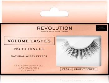 Makeup Revolution False Lashes Volume sztuczne rzęsy do naklejania + klej 1 ml NO.10 Tangle