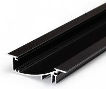 Topmet Profil aluminiowy LED FLAT8 anodowany czarny 3mb (23200021)