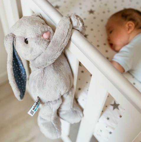 Whisbear Szumiący Miś Króliś Szumiący Z Funkcją Cry Sensor Szary - zdjęcie 1 Whisbear Szumiący Miś Króliś Szumiący Z Funkcją Cry Sensor Szary
