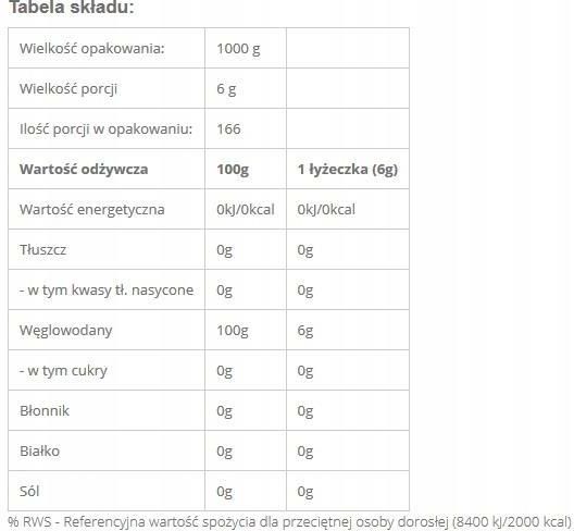 Słodkie Zdrowie Erytrol Erytrytol 1Kg - zdjęcie 1 Słodkie Zdrowie Erytrol Erytrytol 1Kg