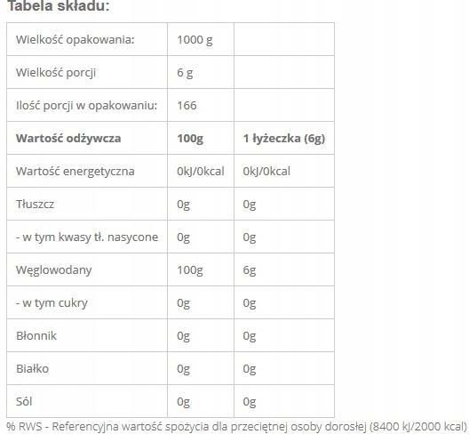 Słodkie Zdrowie Erytrol Erytrytol 1Kg