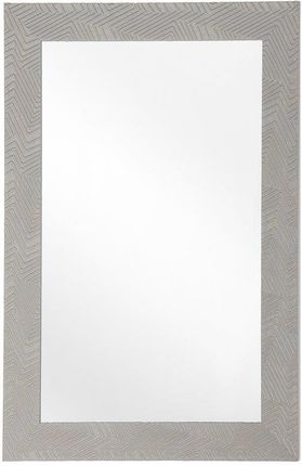 Beliani Nowoczesne lustro ścienne wiszące dekoracyjne prostokątne 60 x 91 cm szare Nevez
