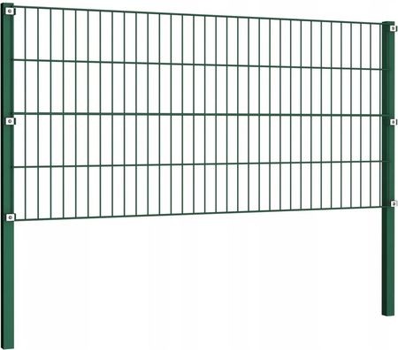 Panel ogrodzeniowy ze słupkami, żelazny, 1,7 x 0,8