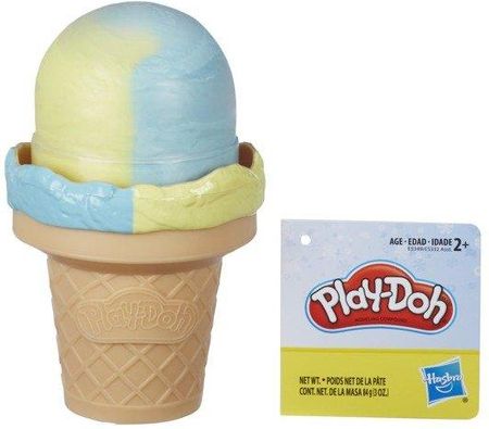 Hasbro Play-Doh Lody w rożku żółto-niebieski E5349