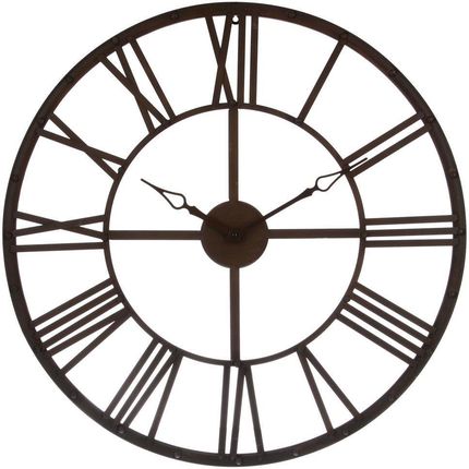 Atmosphera Brązowy Metalowy Zegar Ścienny Vintage 70cm