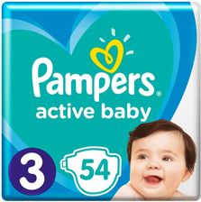 Zdjęcie Pampers Active Baby Rozmiar 3, 54Szt. - Bartoszyce
