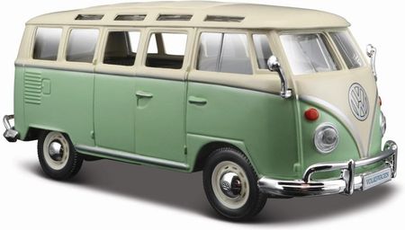 Maisto Volkswagen Van Samba Pojazd Beżowo-Zielony 1:25