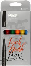 Zdjęcie Pentel Pisaki Artystyczne 6 Kol Podstawowych Touch Brush Pen - Babimost