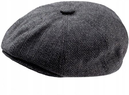 Kaszkiet Z Daszkiem Tweed Czarny Retro Leninówka - Ceny i