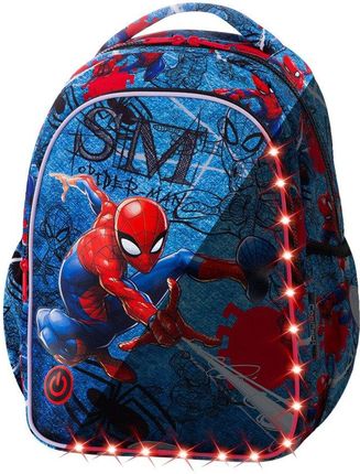 Coolpack Plecak szkolny Joy S LED Spiderman Denim 44945CP B47304