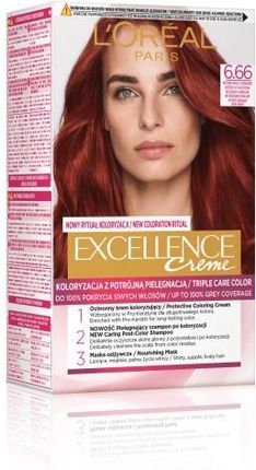 L'Oreal Paris Excellence Creme Farba do włosów 6.66 Intensywna czerwień
