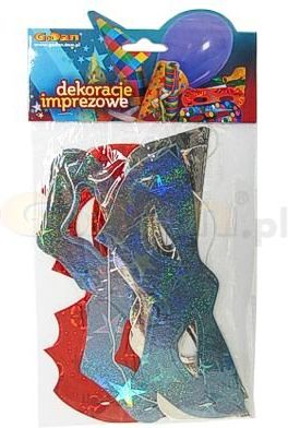 Maseczki karnawałowe na oczy, w holograficzne wzory 6 szt ...