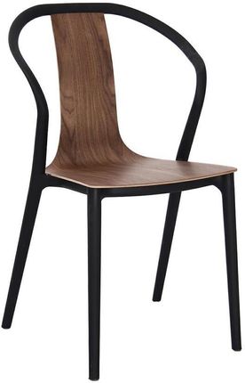 Krzesło Bella czarne/orzech - brązowy
