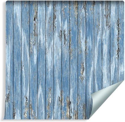Muralo Tapeta Niebieskie Deski Drewniane W Stylu Vintage (138145045)